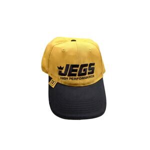 JEGS High Performance Baseball‎ Hat With Strap Yellow And Black